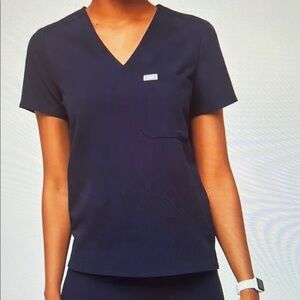 Figs Navy Blue Short Sleeve Tee